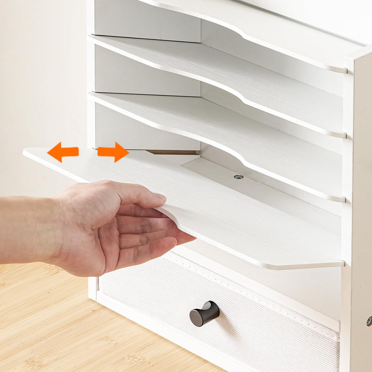 HOOBRO Wall File Organizer, Mail Organizer Wall Mounted, Wooden Literature Organizer, Construction