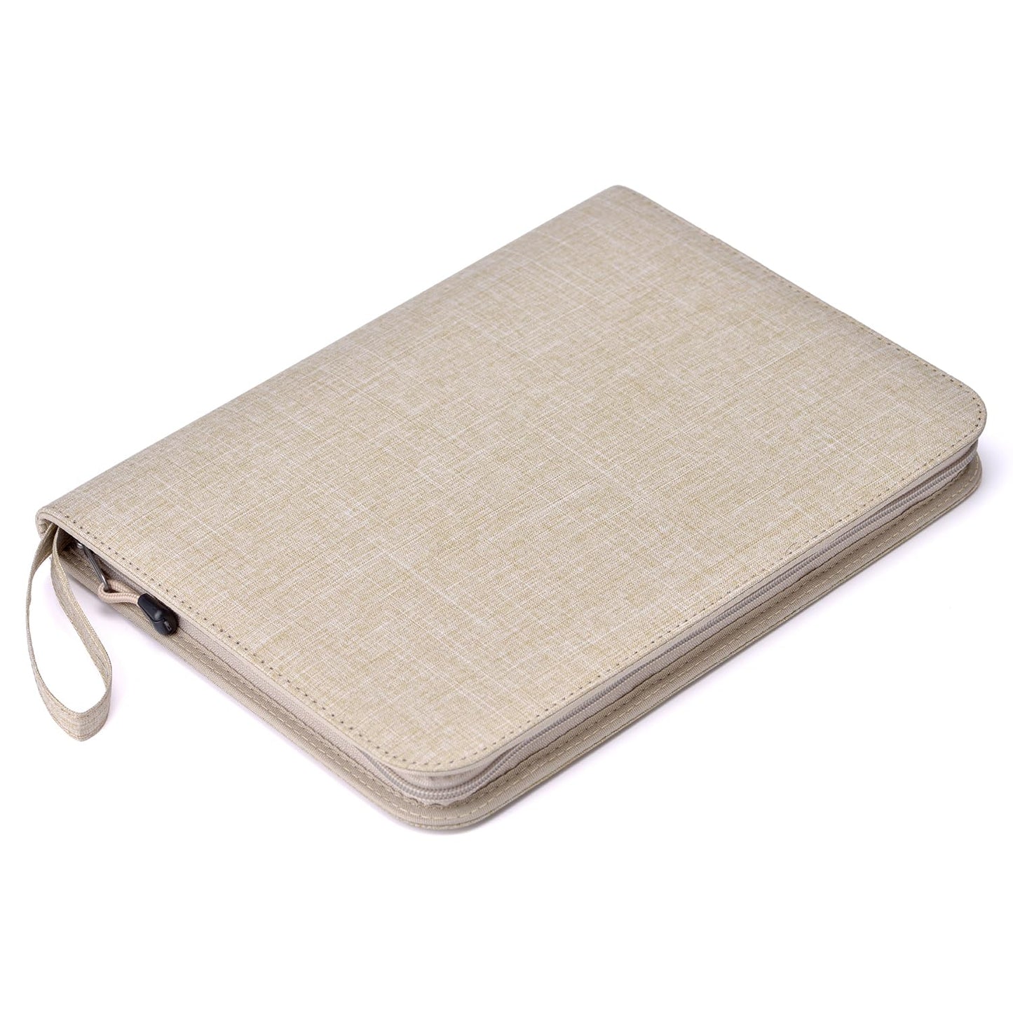 Lanxivi 48 Fountain Pen Case Tan Organizer Bag, Waterproof Canvas Pen Display Holder with YKK zipper