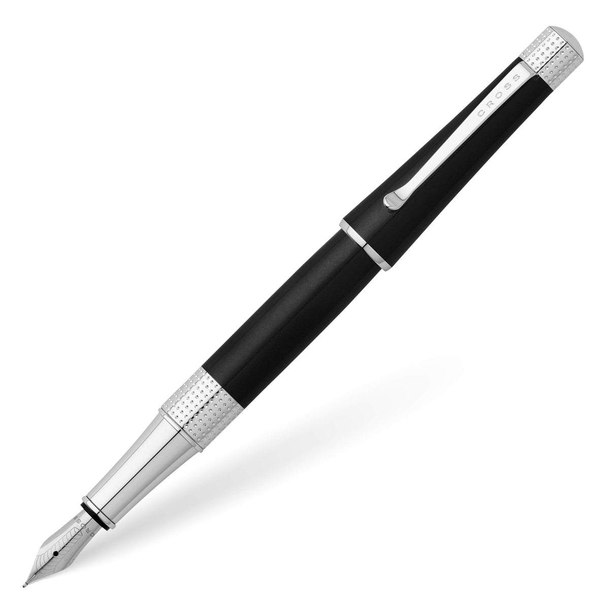 Cross Beverly Refillable Fountain Pen, Medium Nib, Includes Premium Gift Box - Black Lacquer