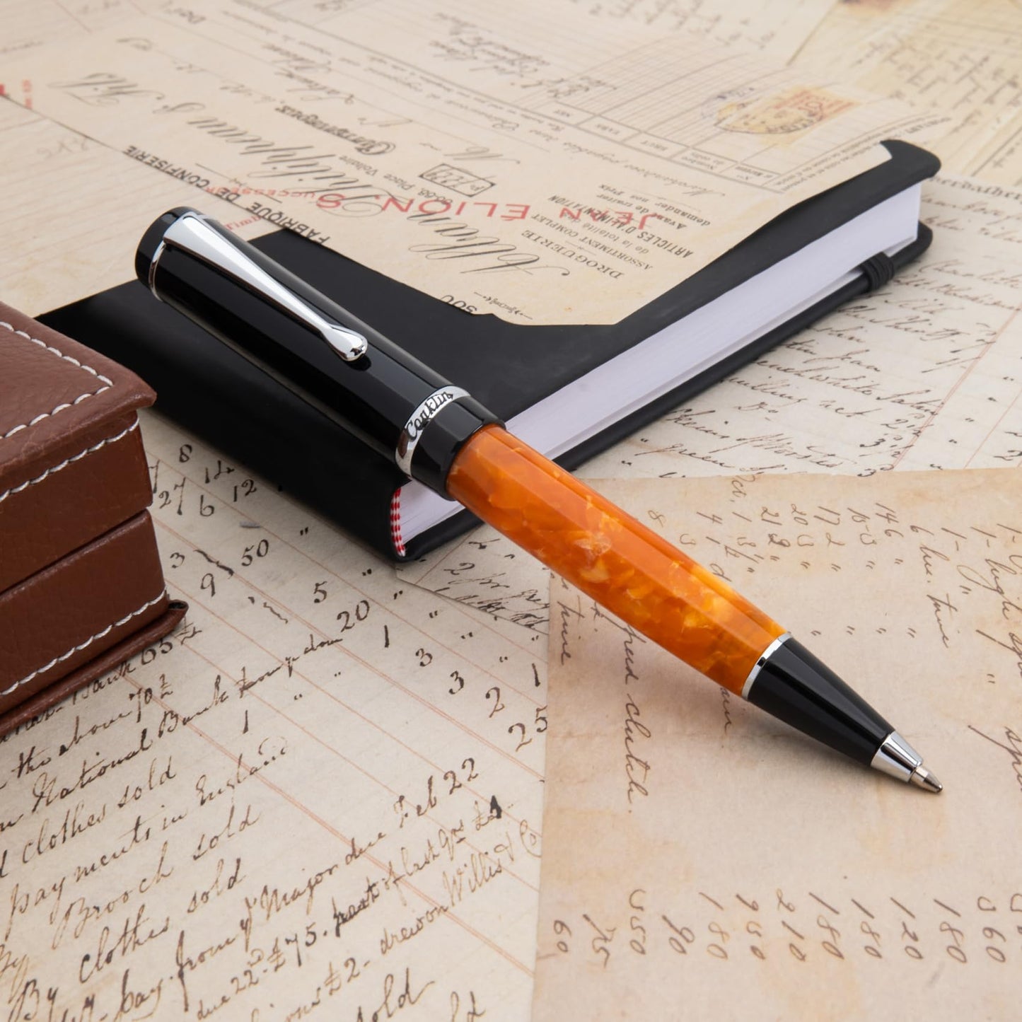 Conklin Duragraph Ballpoint Pen in Orange Nights – High-End Writing Tool with Stylish Design, Best