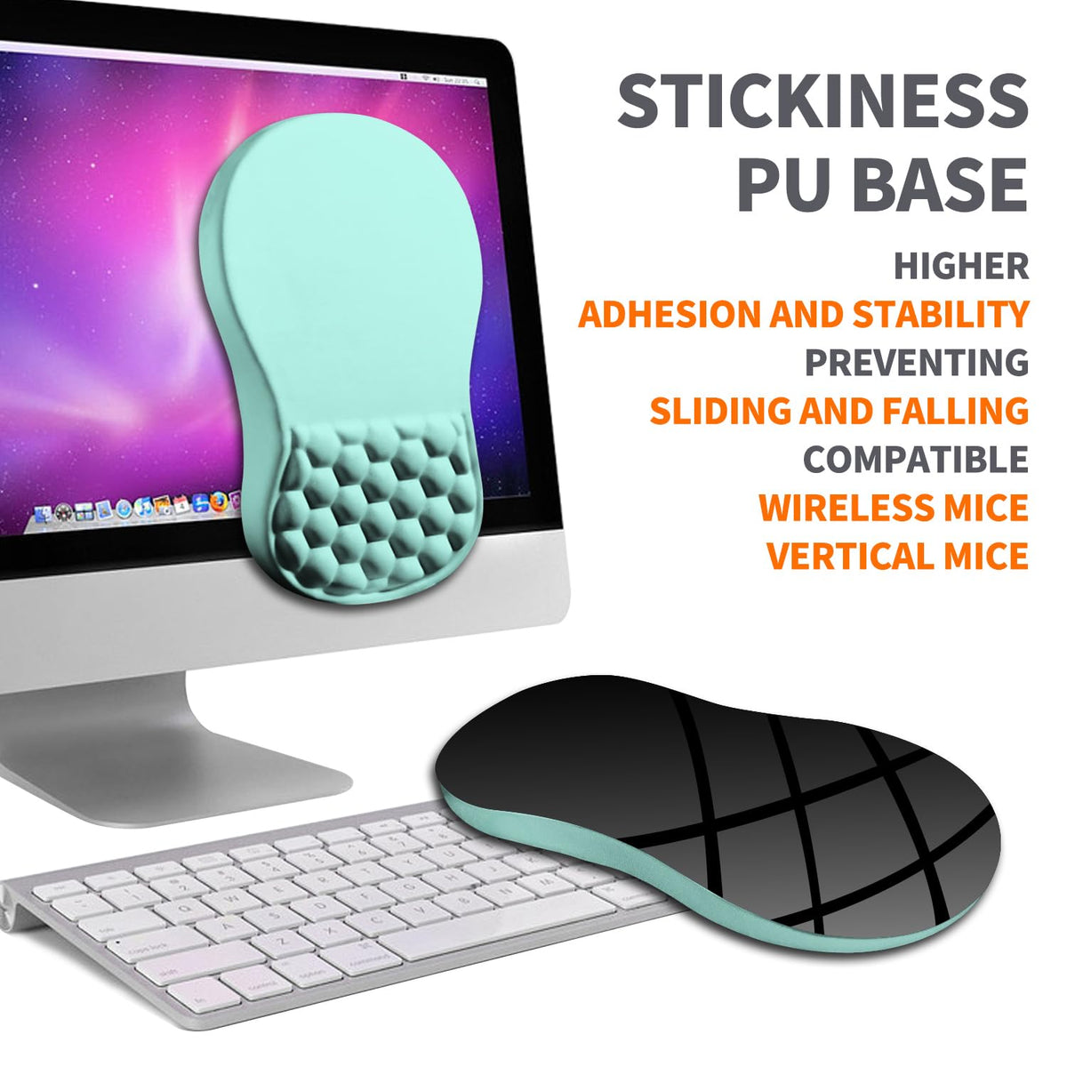 Armanza Ergonomic Joint Wrist Support Mouse Pad with Memory Foam Cushion Massage Bump, Carpal