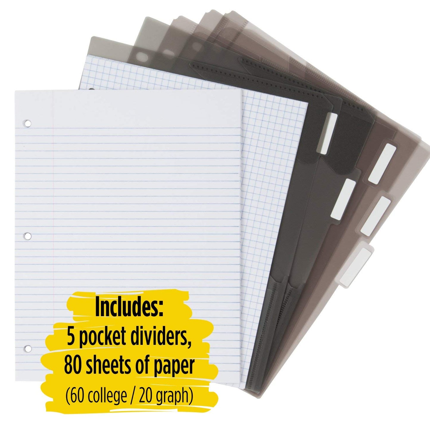 Five Star Flex Hybrid NoteBinder, 1 Inch Binder with Tabs, Notebook and 3 Ring Binder All-in-One