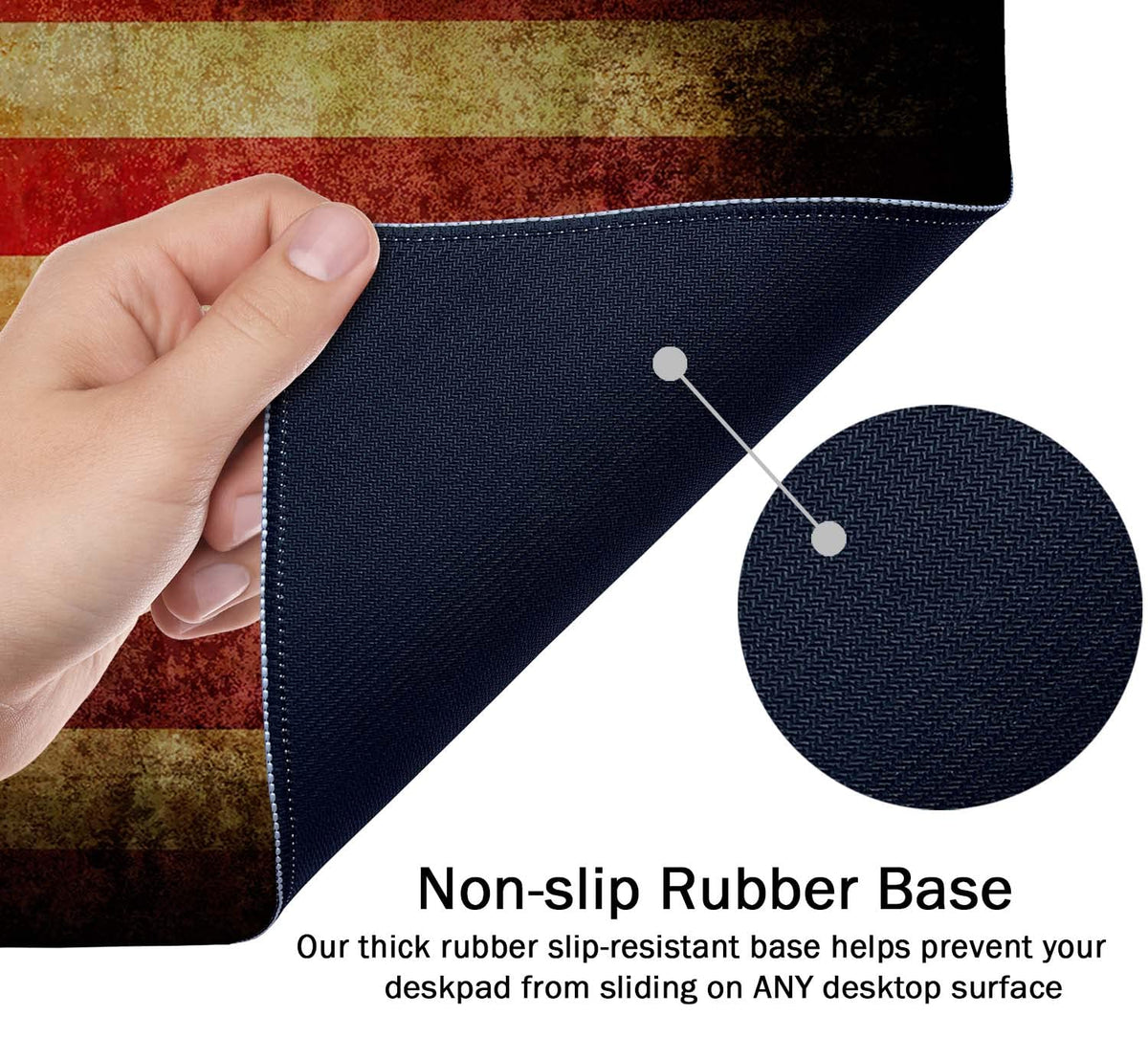 SSOIU Extended Gaming Mouse Pad - Non-Slip Water-Resistant Rubber Base Computer Keyboard Mouse Mat