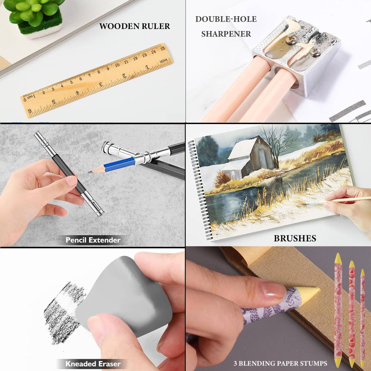 99 PCS Drawing Set, with 50 Page Drawing Pad, Coloring Book,Sketching, Graphite, Charcoal, Coloring