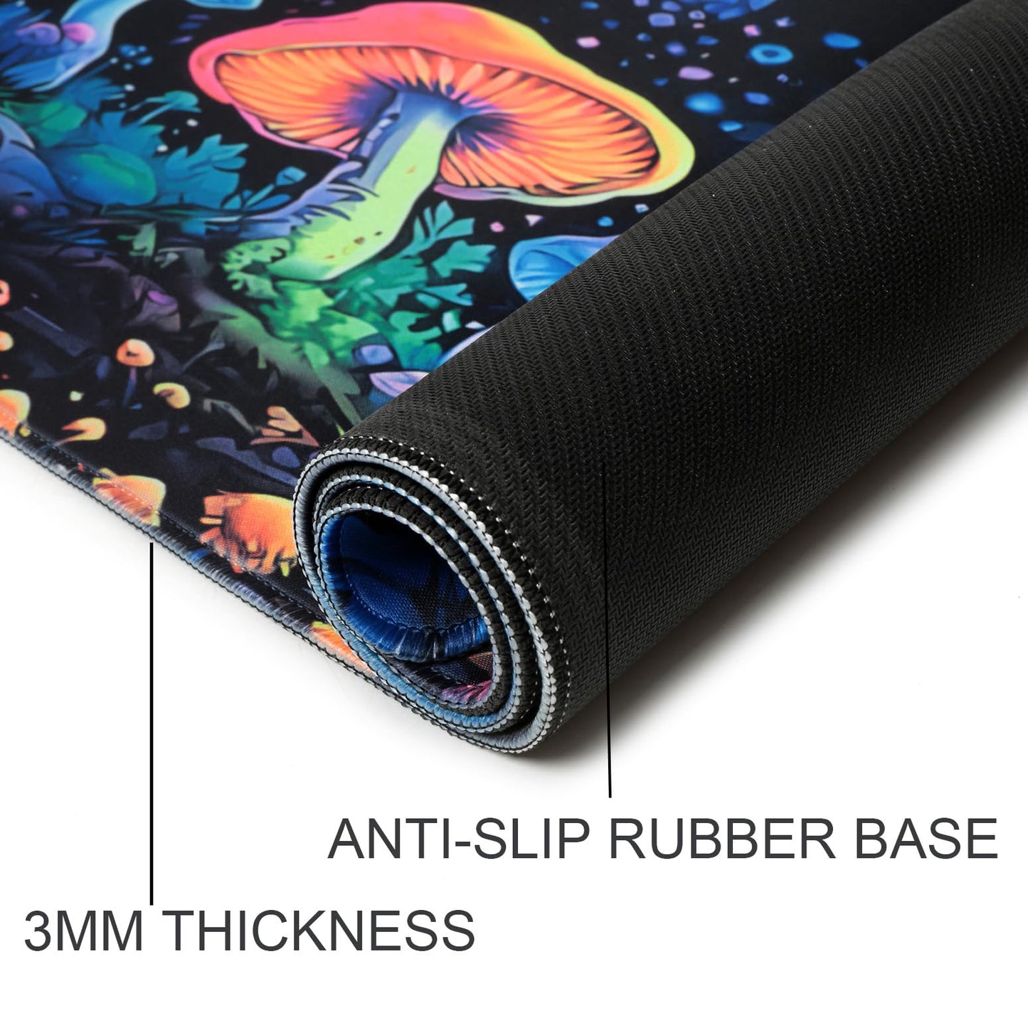 SparkLia Gaming Mouse Pad, Blacklight Waterproof Large Non-Slip Rubber Base Mouse Mat, Glow in The