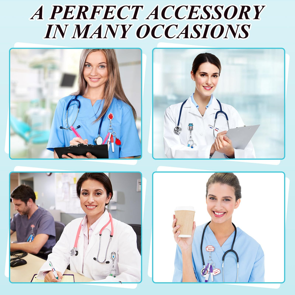 Henoyso Nurse Badge Reel Bulk,108 Pcs,Stylish