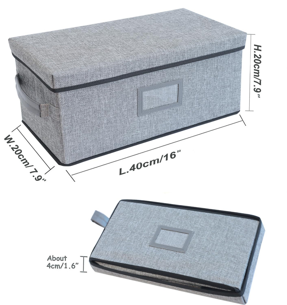 Lukeline 12-Inch Vinyl Record Storage Boxes with Lids and Handles, Stylish and Practical LP Record
