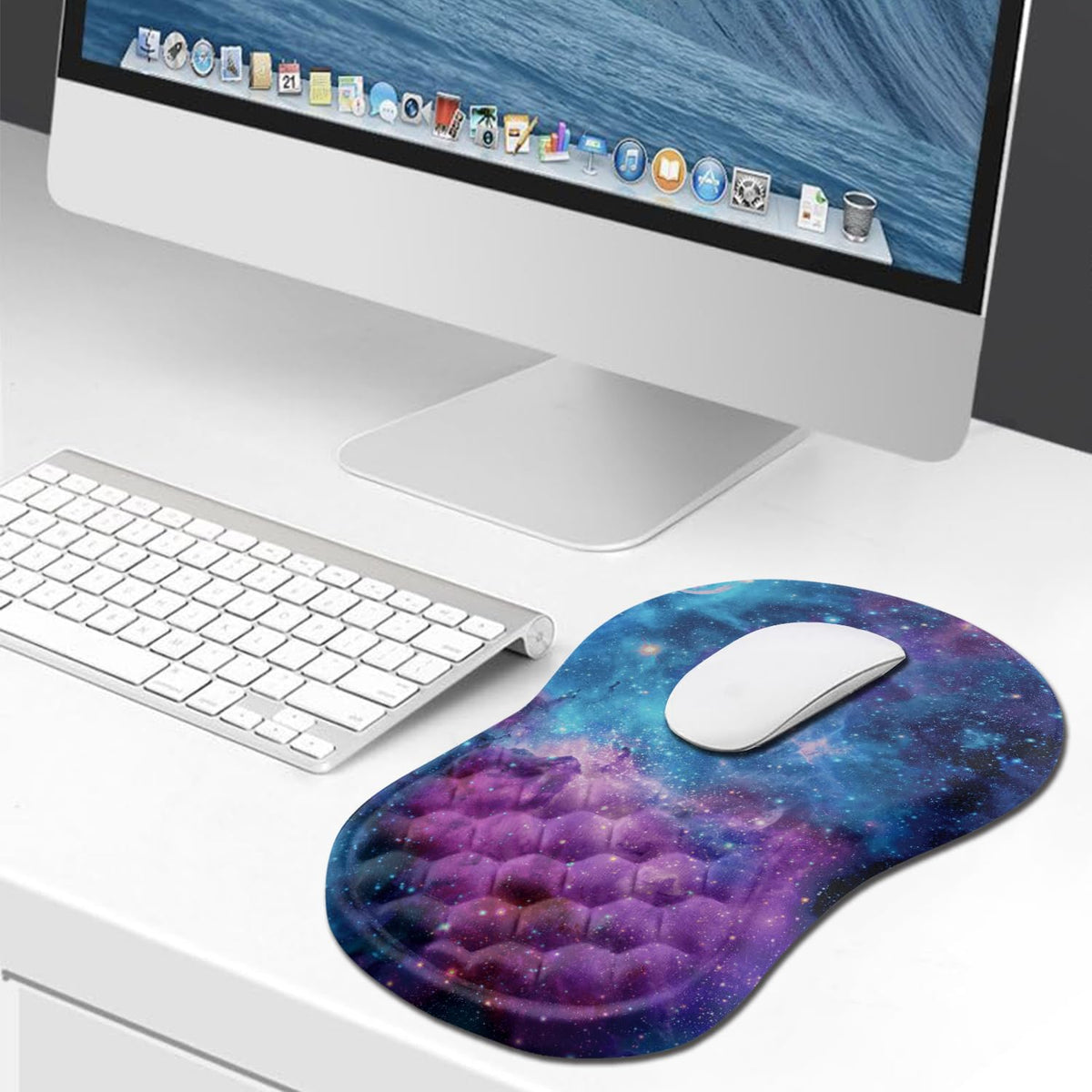 Hokafenle Ergonomic Mouse Pad Wrist Support, Wrist Rest Mousepad for Carpal Tunnel Pain Relief with