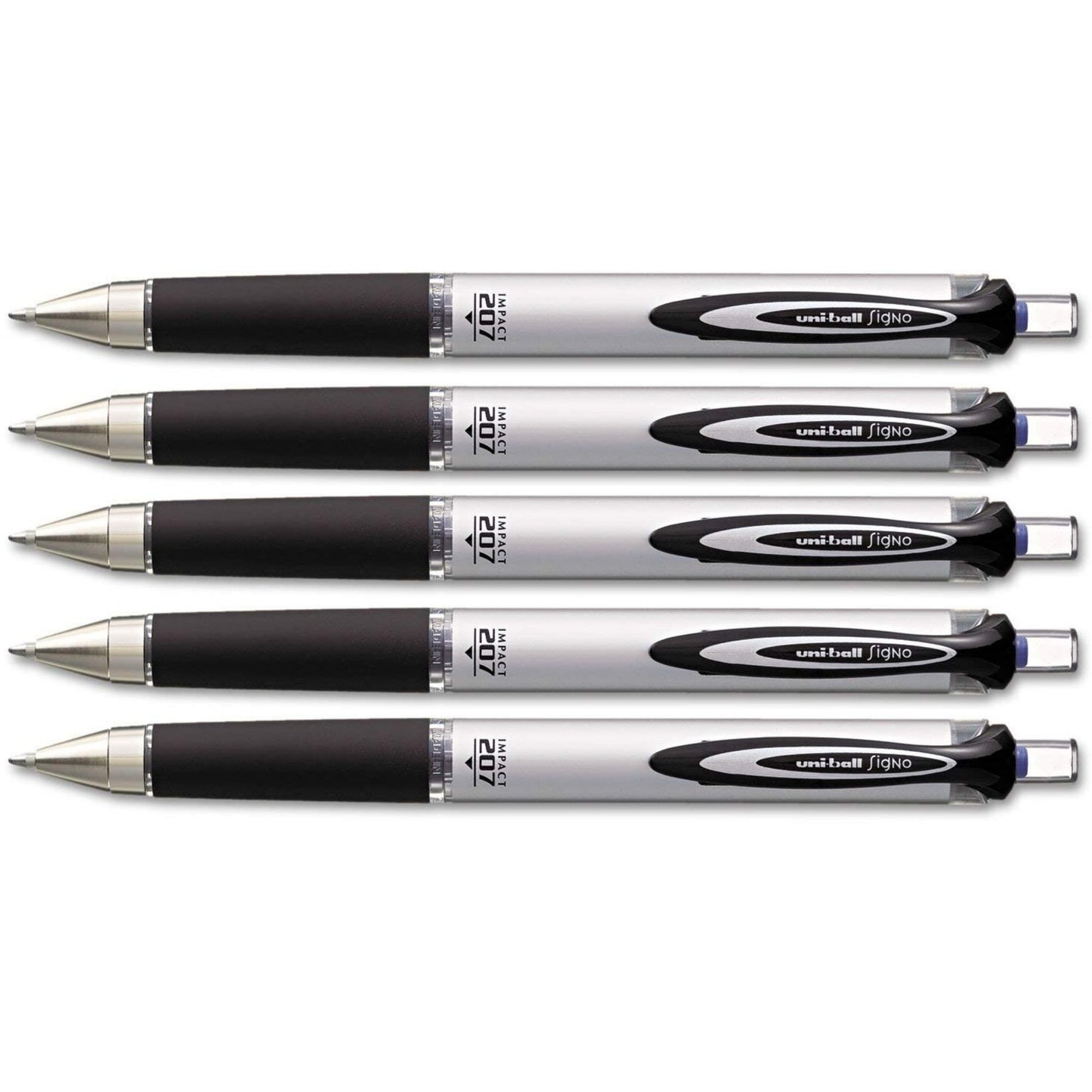 Uni-Ball Impact Retractable Gel Ink Pen, Blue Ink, 5 Pens (65871)