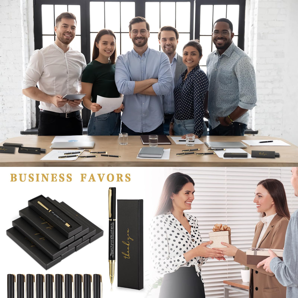PerKoop 20 Sets Thank You Gifts Bulk Inspirational Ballpoint Pen with Box