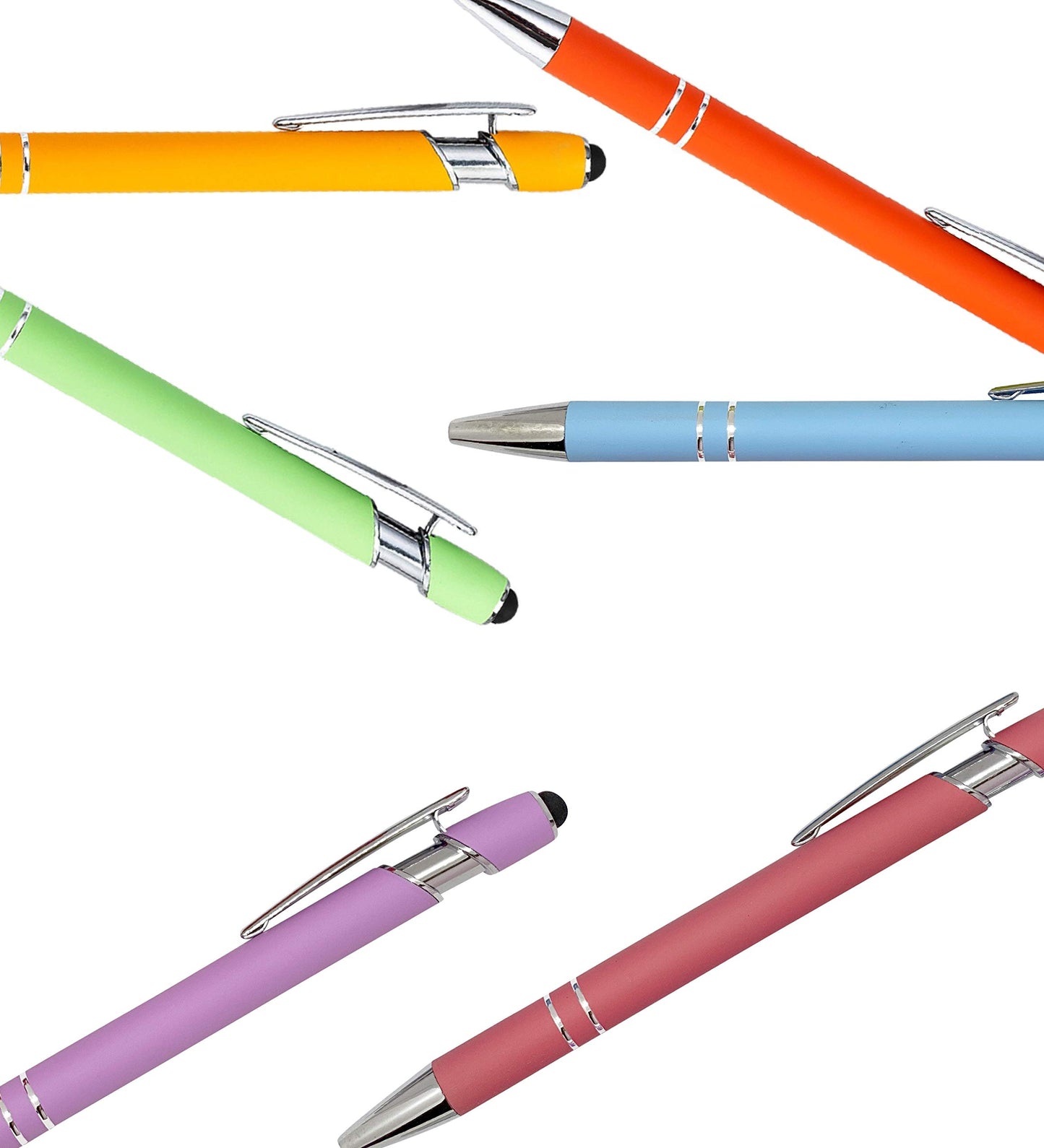 Pastel Rubberized Soft Touch | Pastel Colors | Ballpoint Pen with Stylus Tip a stylish, premium