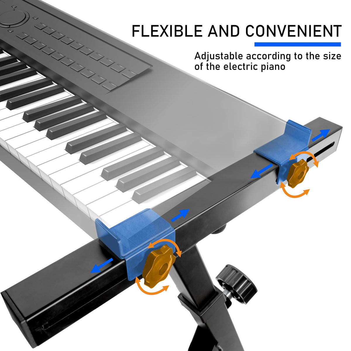 Universal Keyboard Stand, Z-style Heavy-Duty Piano Stand, Adjustable and Portable Piano Keyboard