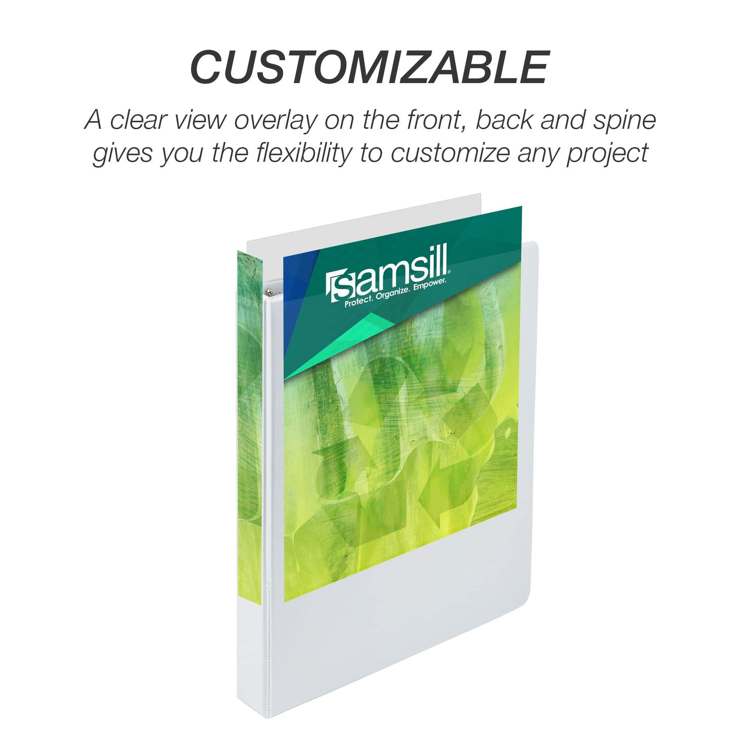 Samsill Plant-Based 1 Inch Durable Round Ring, View Binder, Eco-Friendly, USDA Certified Biobased