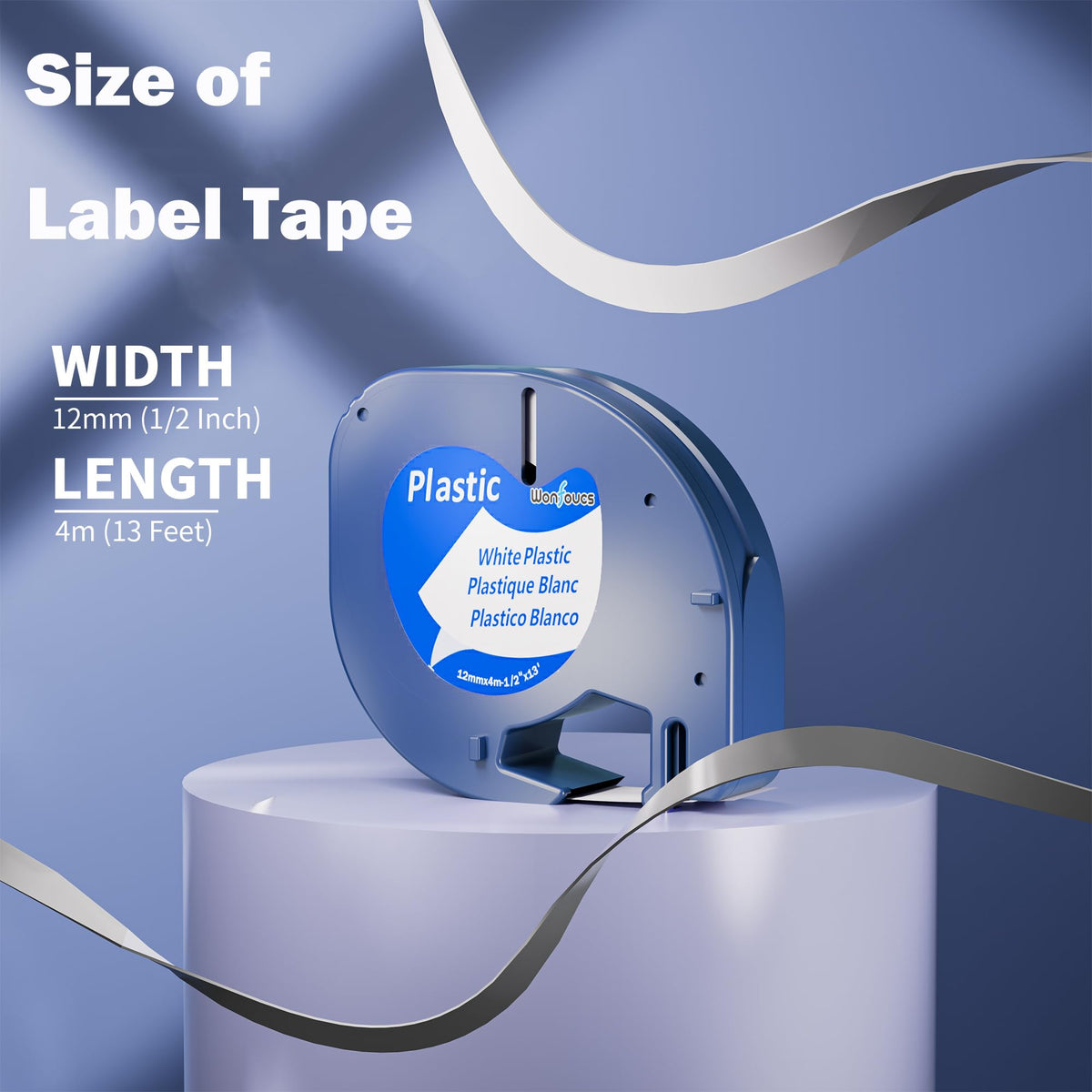 Compatible with Dymo LetraTag Refills Label Maker Tape 91331 White Plastic