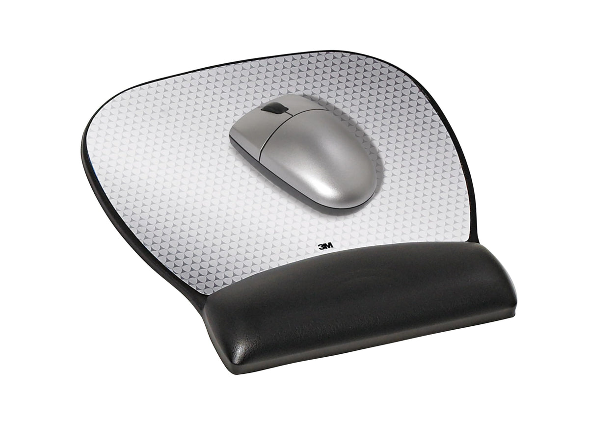 3M Precise Mouse Pad with Gel Wrist Rest, Vertex, 9.2 in x 8.7 in