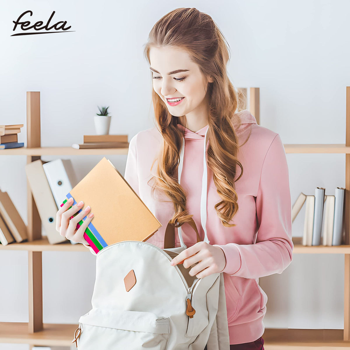 feela 16 Pack Composition Notebooks Bulk, Kraft Cover Lined Blank College Ruled Composition Travel