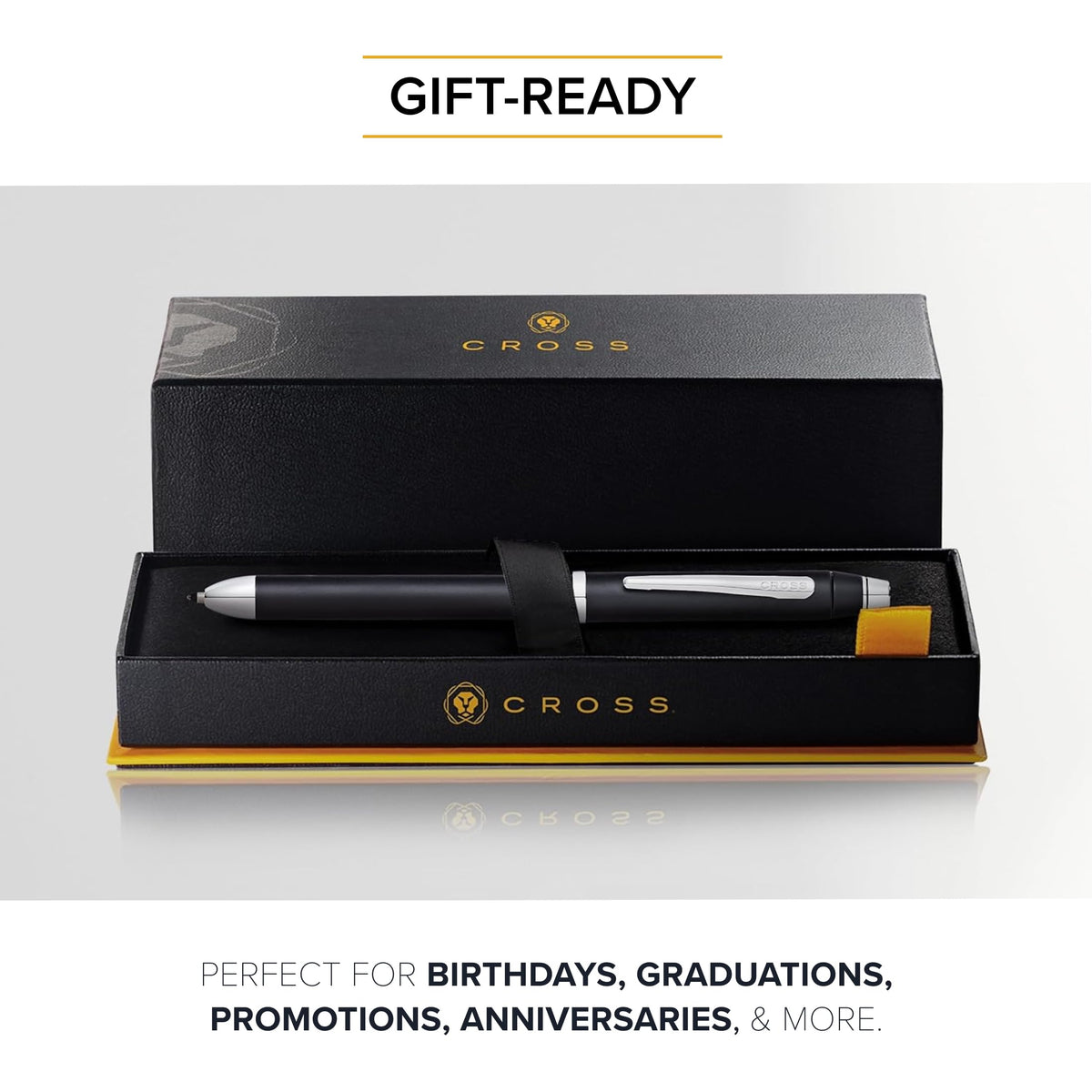 Cross Tech3+ Satin Black Multifunction Pen, Black Ink, Corporate Gift