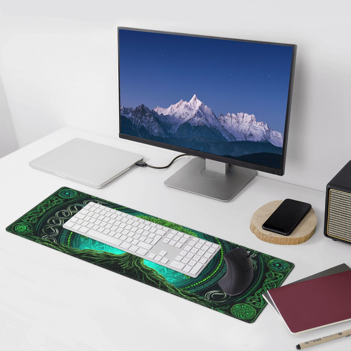 Tree Mouse Pad Extended Large Gaming Mouse Pad XL Stitched Edges for Gamer Home Office 31.5 X 11.8