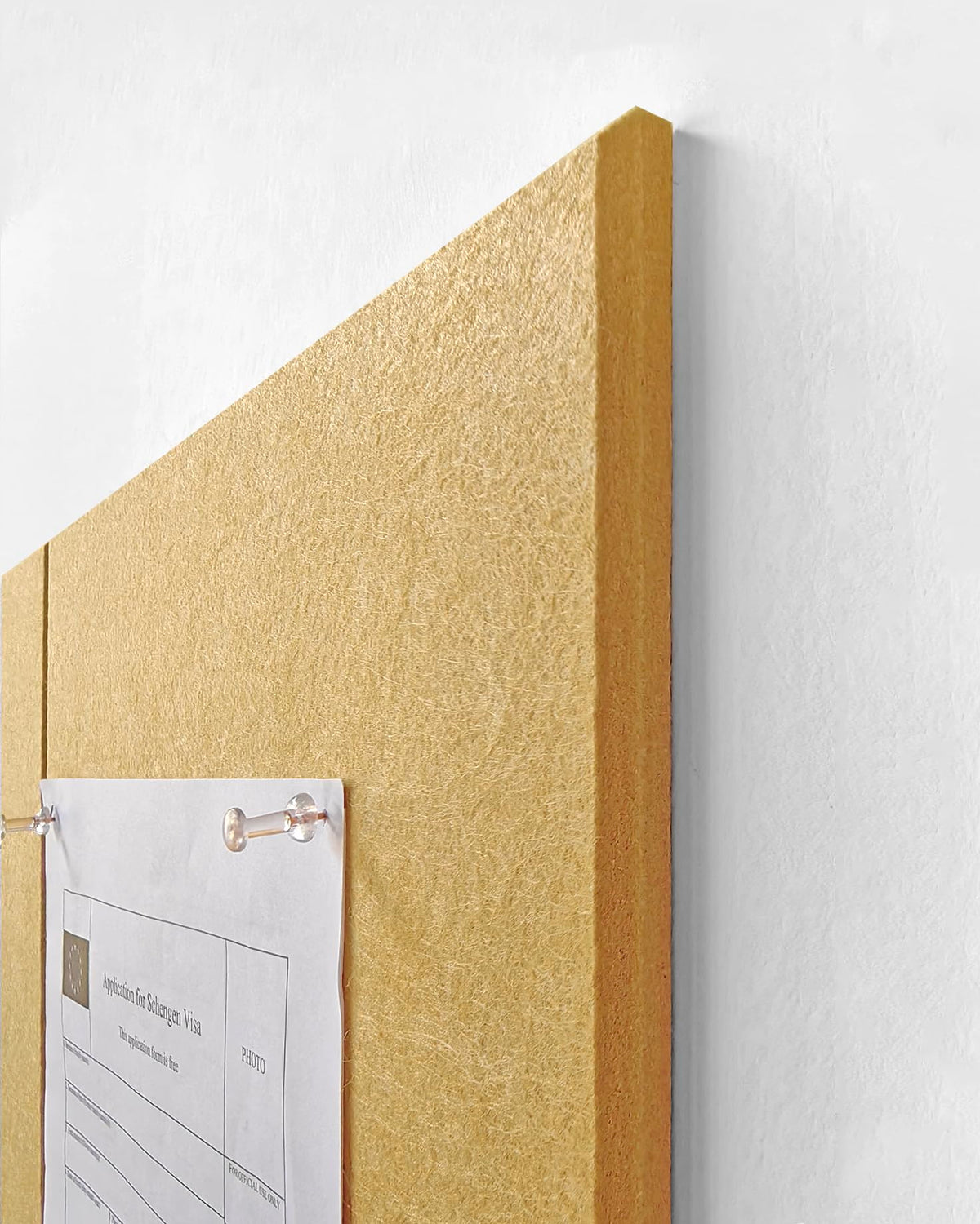 Cork Board 24 x36 Alternative - 6 Pack Felt Wall Tiles with Safe Removable Adhesive Tabs, Cork
