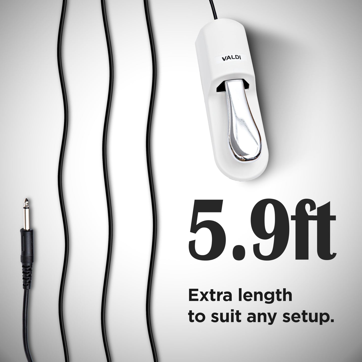 VALDI BP-3 Sustain Pedal - Universal Pedal for Keyboard Piano, Digital Pianos, MIDI Keyboards &
