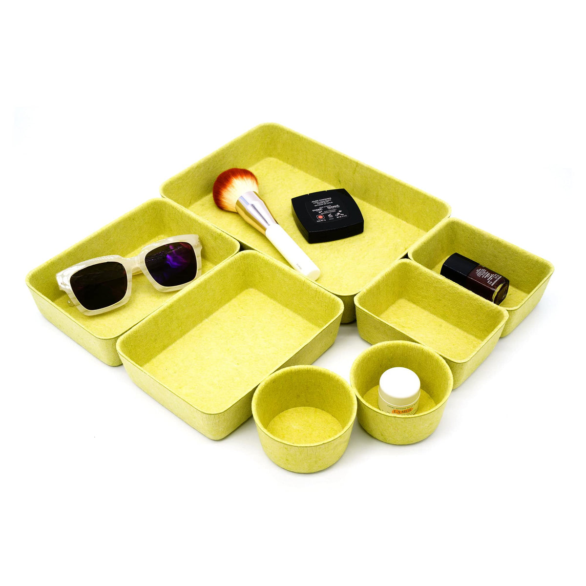 Welaxy Drawer organizers tray Felt storage bins office Desk dividers Morandi Colors Shallow Box