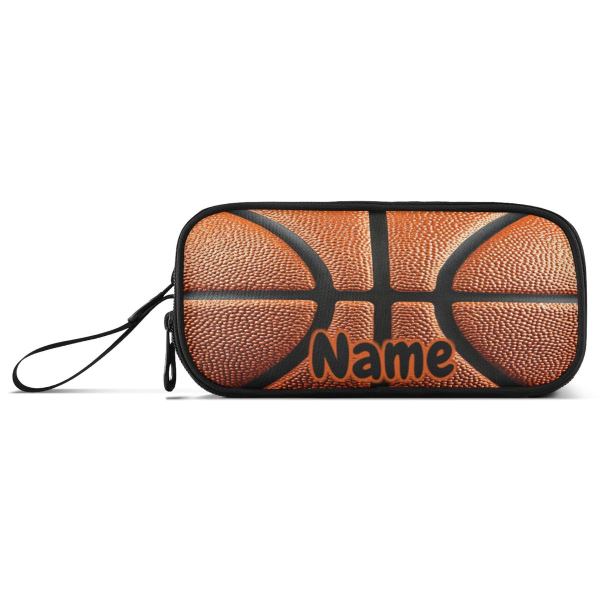 BOENLE Custom Basketball Ball Skin Pencil Case Box Boys Girls Personalized Name Large Pencil Pouch