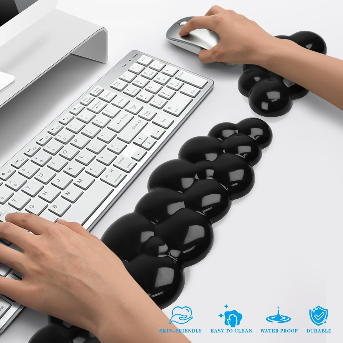 Gel Cloud Keyboard and Mouse Wrist Rest, Cute Wrist Support and Arm Support Keyboard Rest for