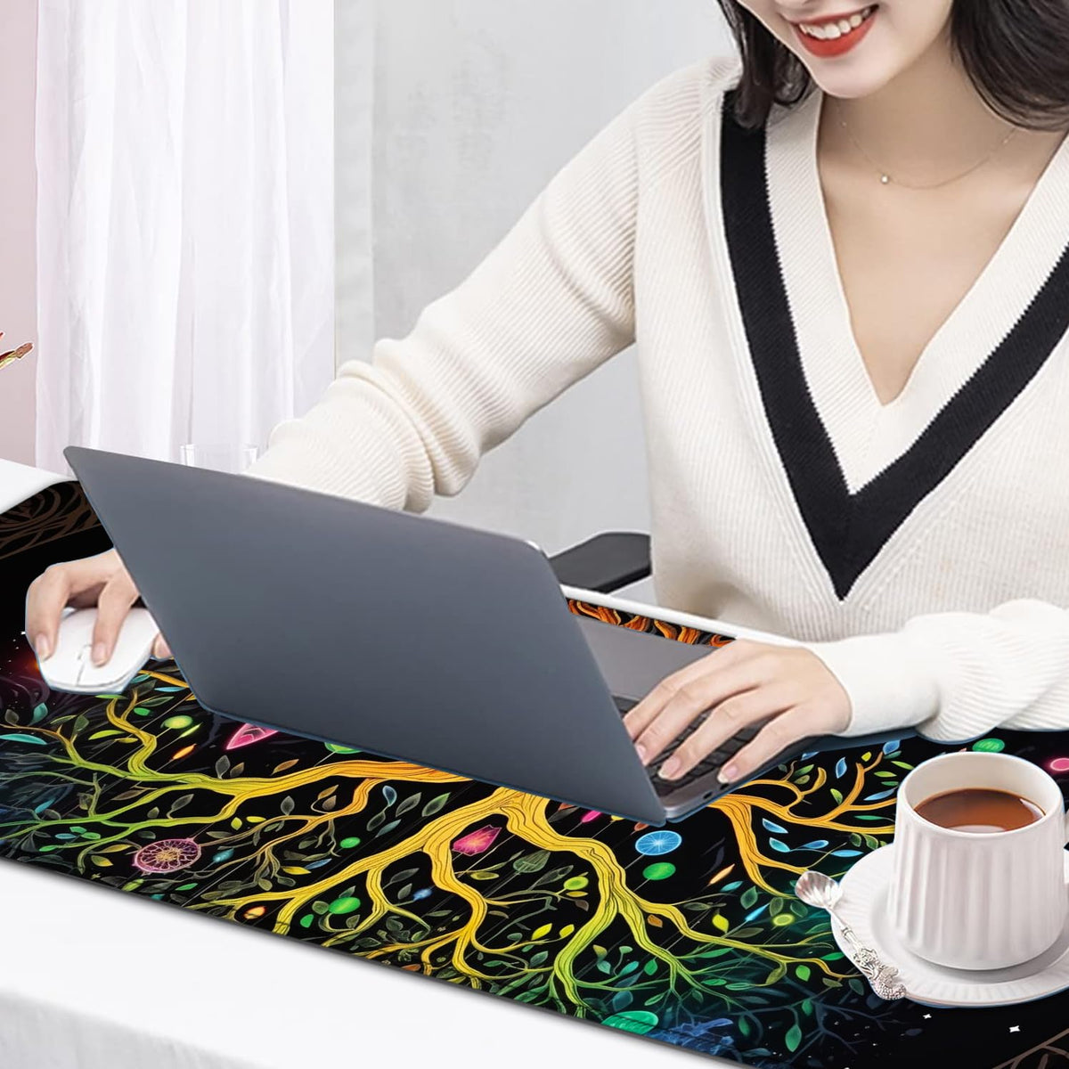Large Mouse Pad, 31.5 x 11.8in Extended Gaming Mouse Pad with Stitched Edges, XXL Mousepad