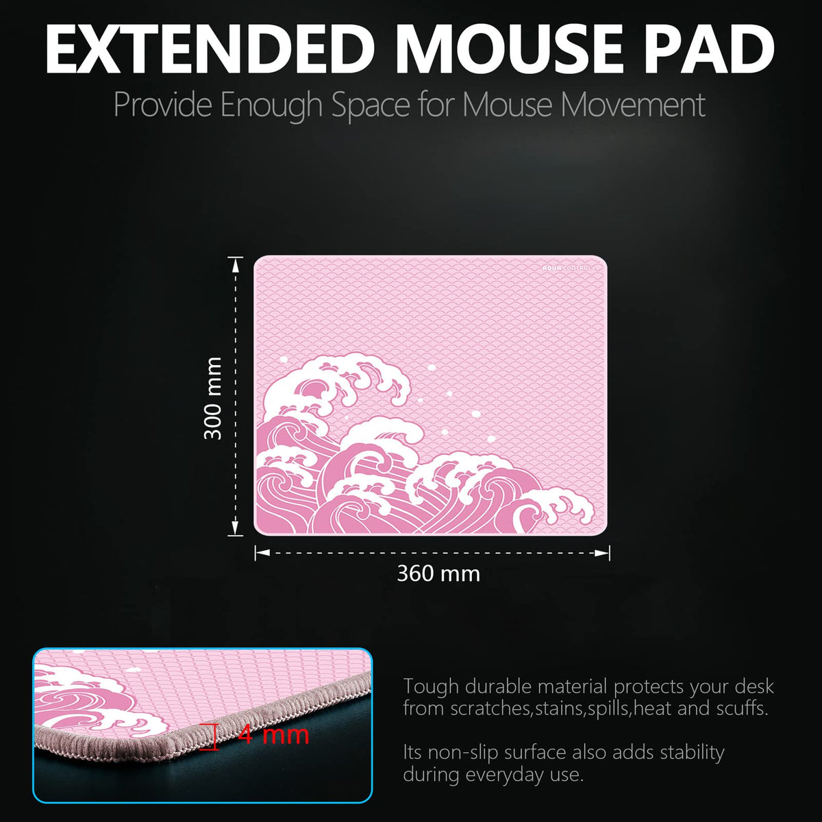 X-Raypad Aqua Control Plus Wave Gaming Mouse Pad, Ultra-High Precision Mouse Pad with Perfect Speed