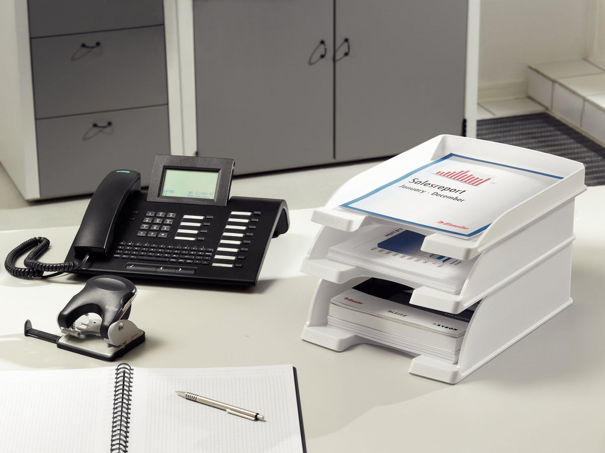 Leitz A4 Letter Tray, Slim, Clear, Plus Range, 52370003