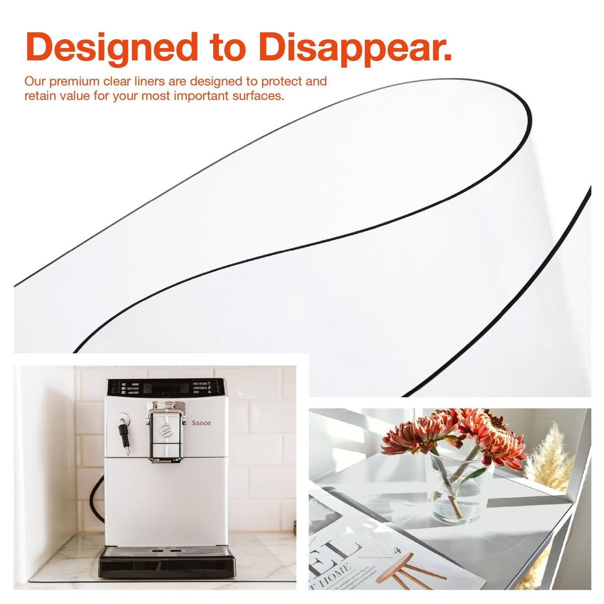 ExactMade - Clear Table Protector, USA Made, Safe, 29 x 53 Inch, 2mm Thick Ultra Smooth Vinyl