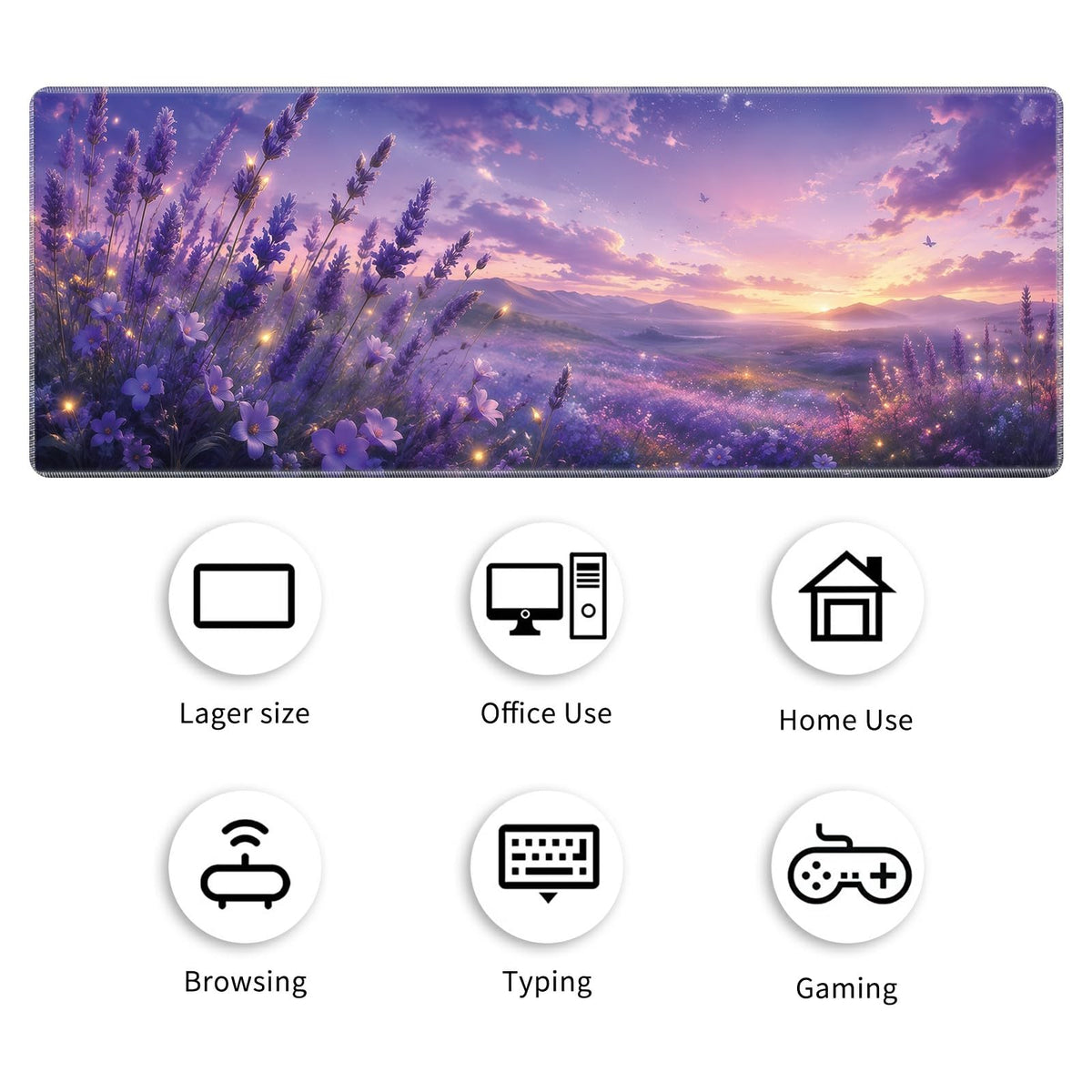 Desk Mat Large Gaming Mouse Pad + Coaster