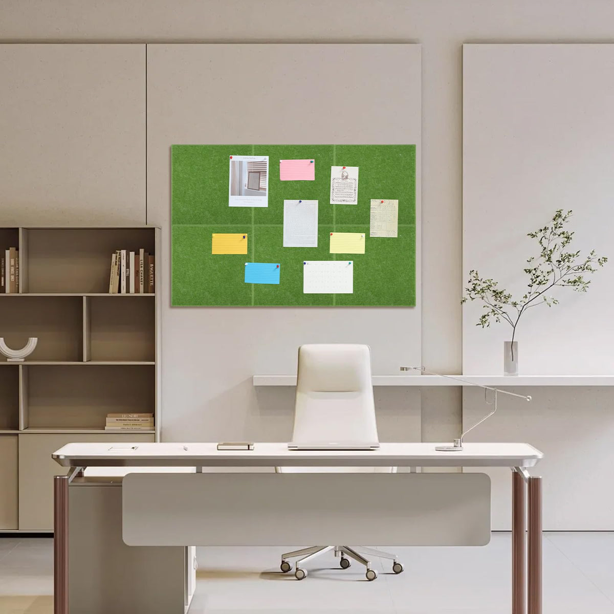Large Cork Board 36" x 24", 6 Pack Felt Bulletin Board, Pin Boards