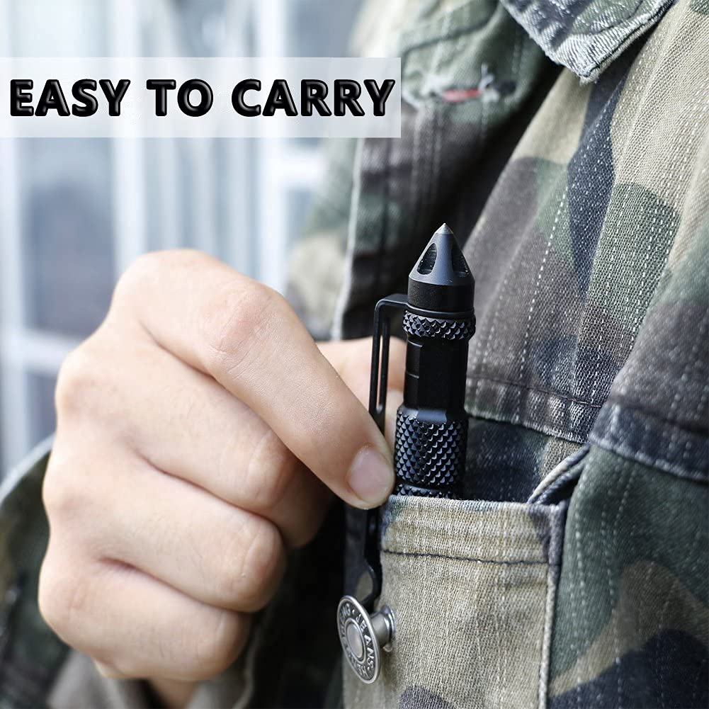 Lsqurel Tungsten Steel Tactical Pen with Glass Breaker