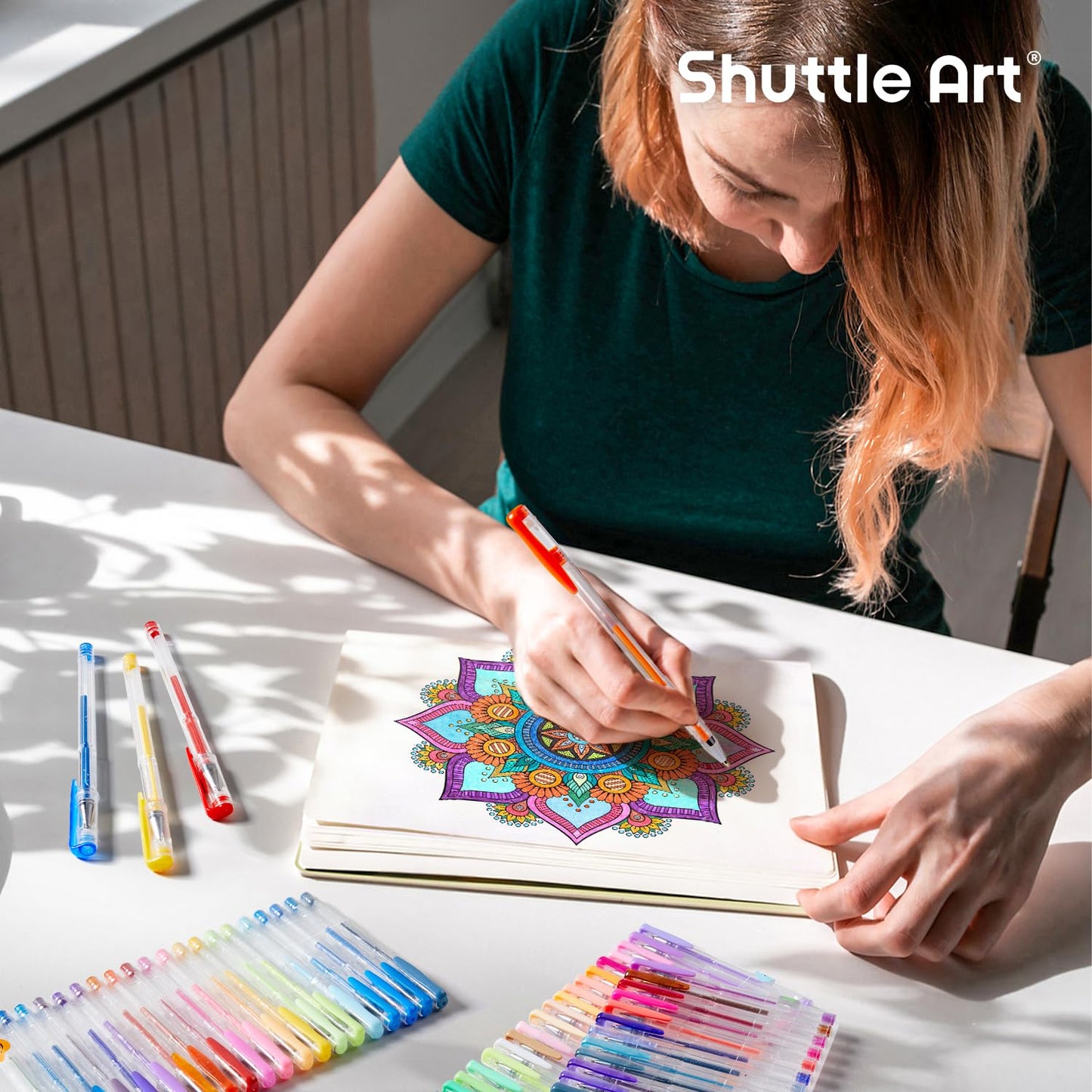 Shuttle Art 360 Pack Gel Pens Set, 180 Colors Gel Pen Set Plus 180 Color Refills Perfect for Adult