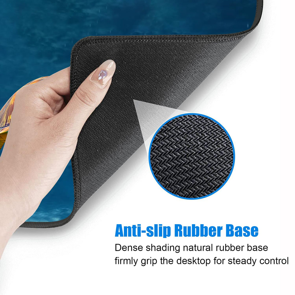 Desk Pad Mat Gaming Mouse Pads with Coasters, 31.5"x 11.8" XXL Large Big Computer Keyboard Mouse