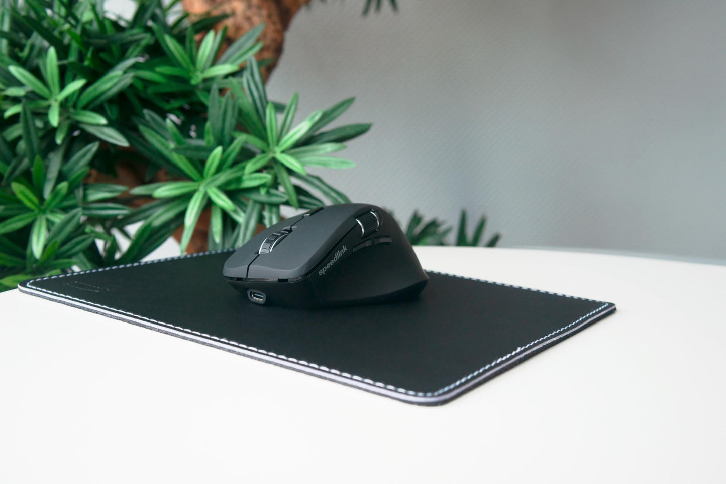 Speedlink Notary Soft Touch Mousepad - Mouse pad in Leather Look for Office/Home Office (Soft