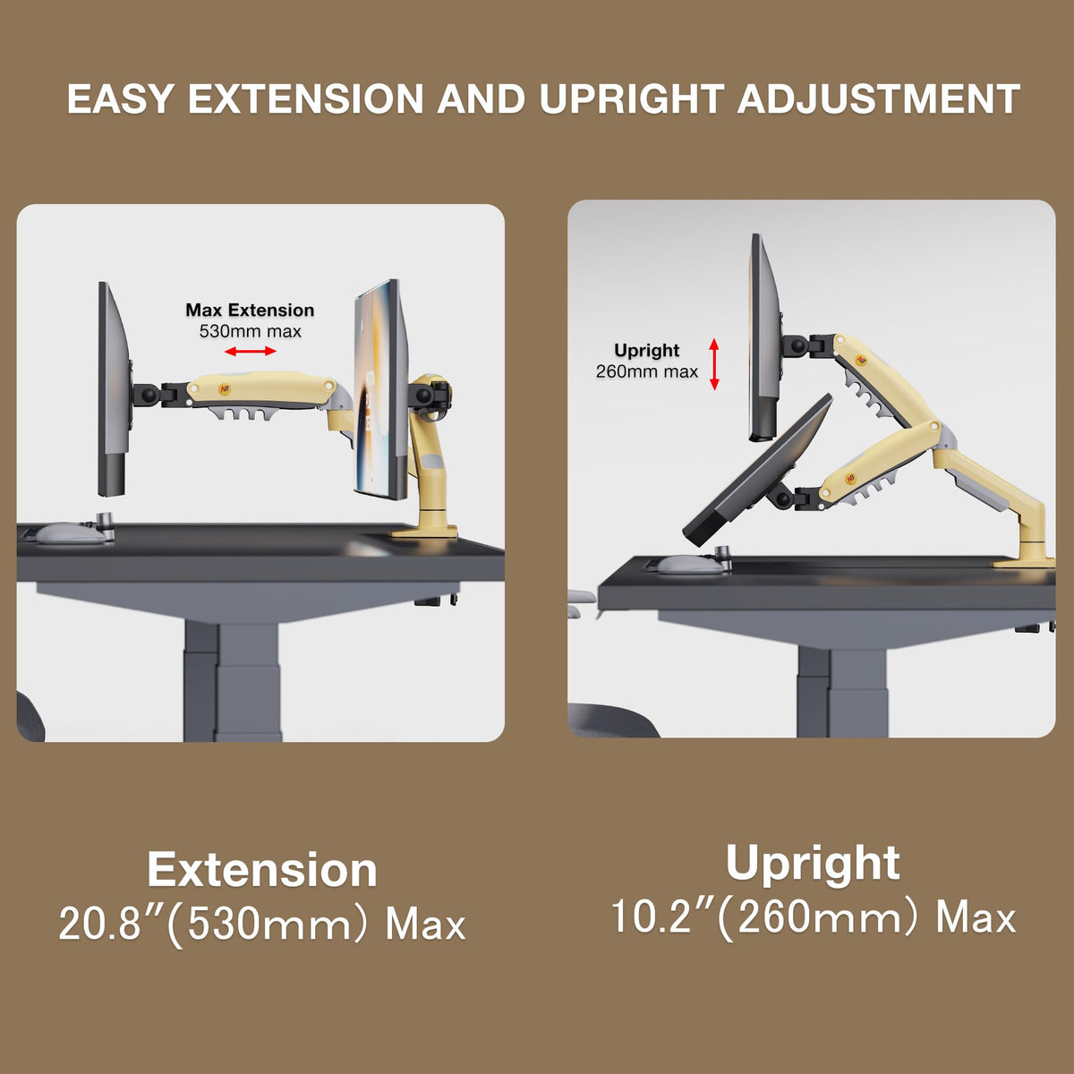 Monitor Mount,Fits 17-30" or Bigger Computer Monitors(Within 19.8lbs), Adjustable Stand with Tilt