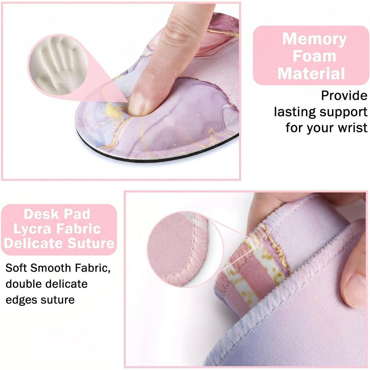 Large Mouse Pad with Wrist Rest, 4-in-1 Wrist Rest for Keyboard and Mouse