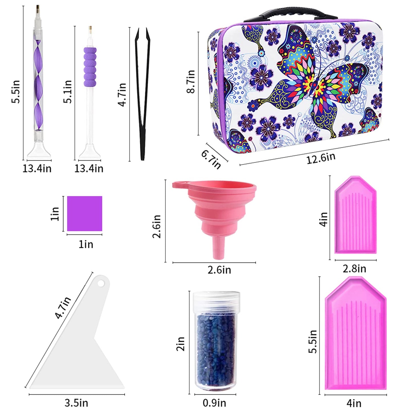 ZORETCO Diamond Art Storage with 60 Containers, Diamond Art Kits for Adults