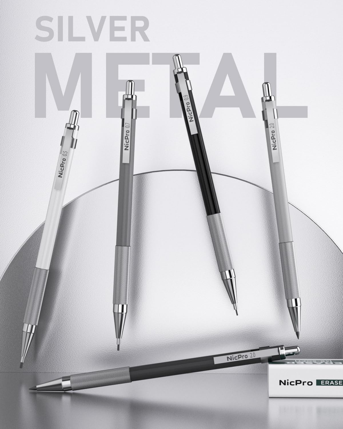 Nicpro 38PCS Art Mechanical Pencils Set in Leather Case