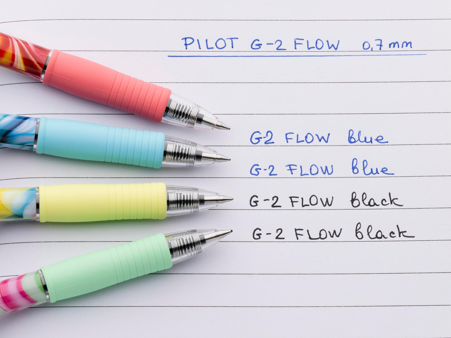PILOT - Set of 2 G2 Flow + 2 Refills - Limited Edition - Retractable Refillable Gel Pen - Excellent