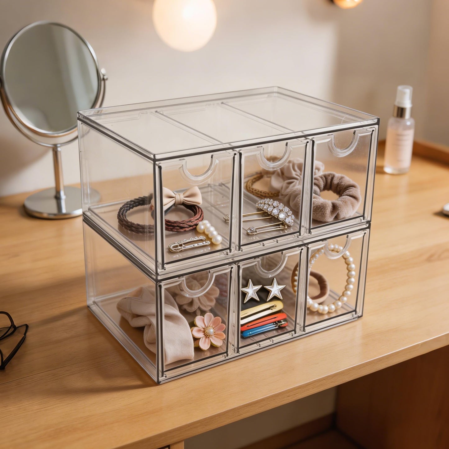 Prsildan Tea Bag Organizer K Cup Holder Drawer Coffee Pods Storage, 2 Pack