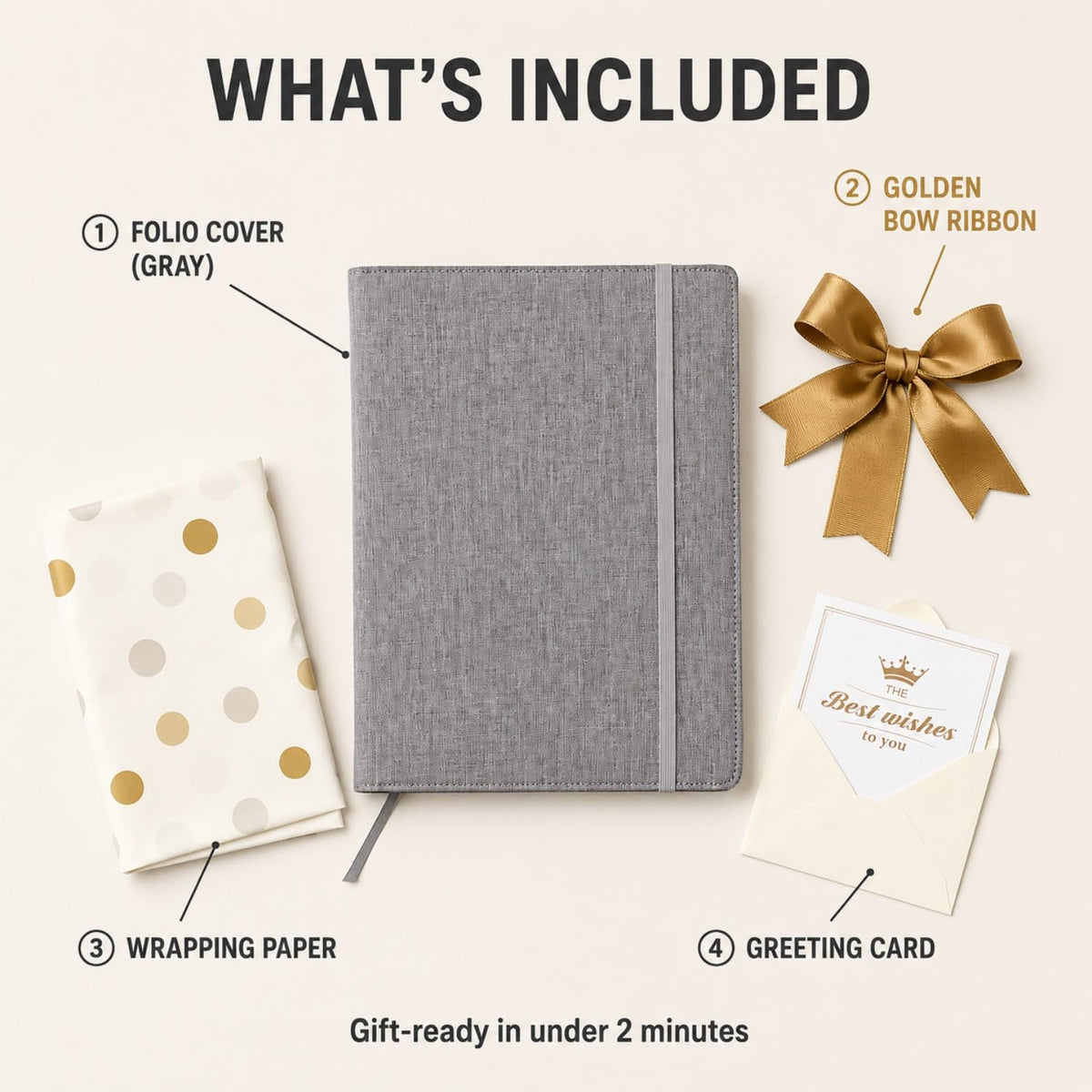 Folio Cover for Rocketbook Letter Size, Trifold Waterproof Notebook Case
