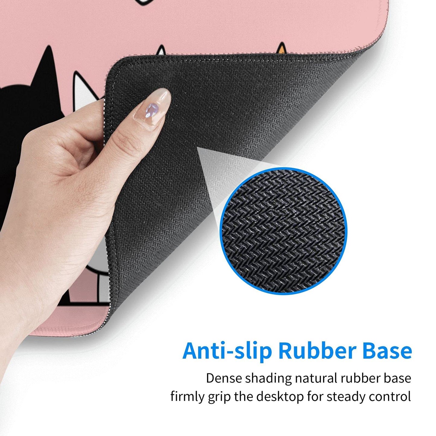 Pink Cute Kittens Cat Gaming Mouse Pad Large XL Girls Kawaii Desk Mat Long Extended Pads Big