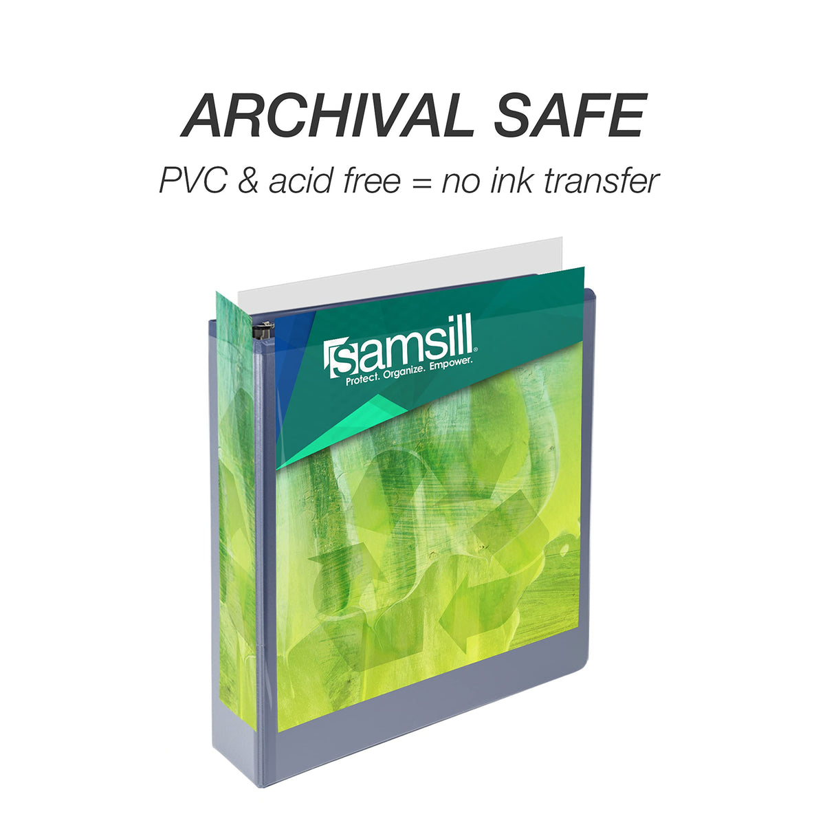 Samsill Plant-Based 2 Inch Durable D-Ring, View Binder, Eco-Friendly, USDA Certified Biobased, 12