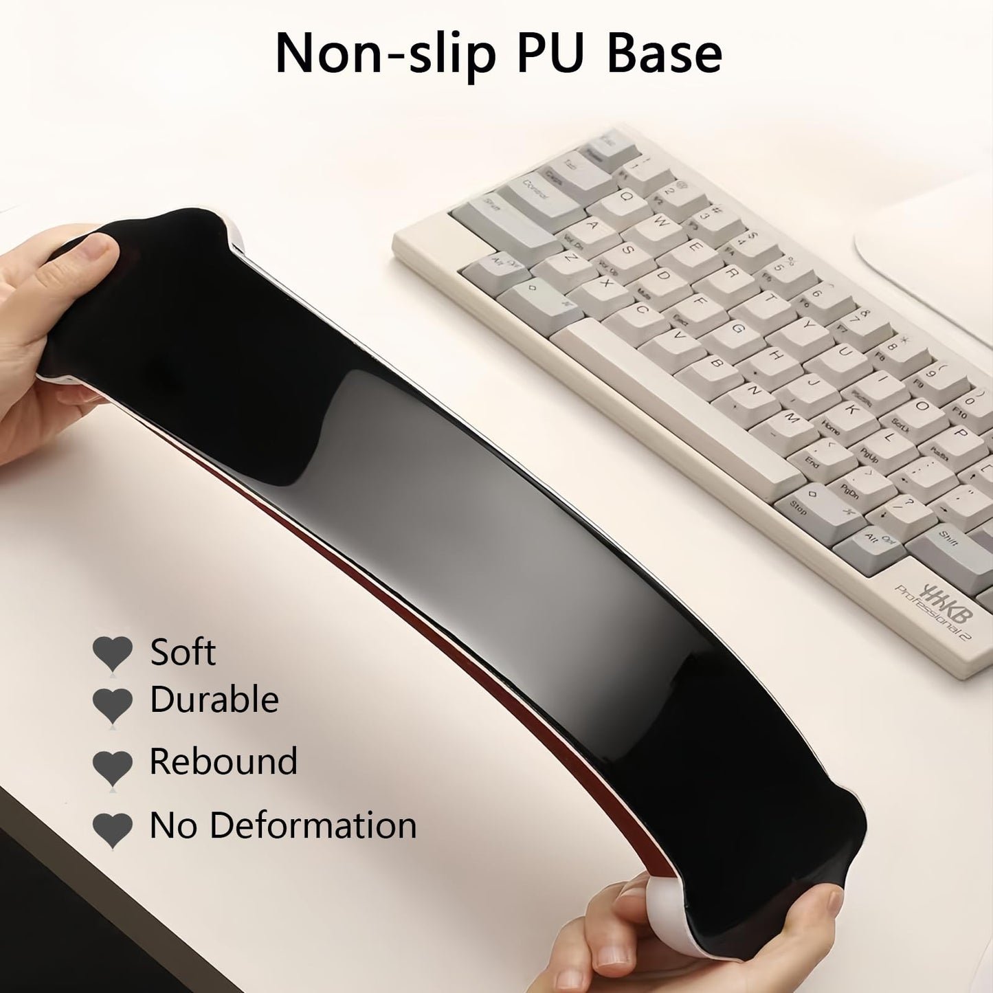 Gel Cloud Keyboard Wrist Rest Cute Rainbow Mouse Pad with Wrist Rest for Computer Keyboard and