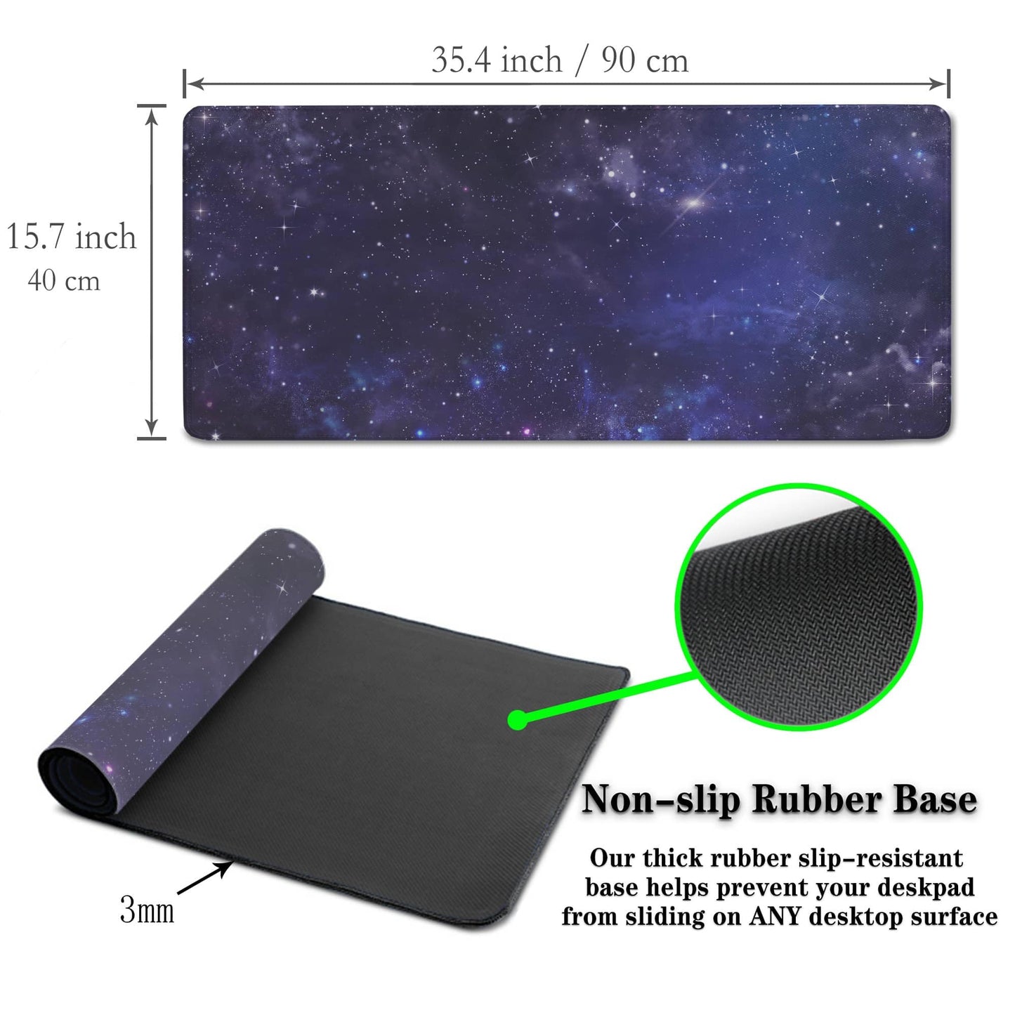 Samgula Office Desk Pad Galaxy Universe, Gaming Mousepad XXL Mouse Pads Large Mouse Pad, Work Desk