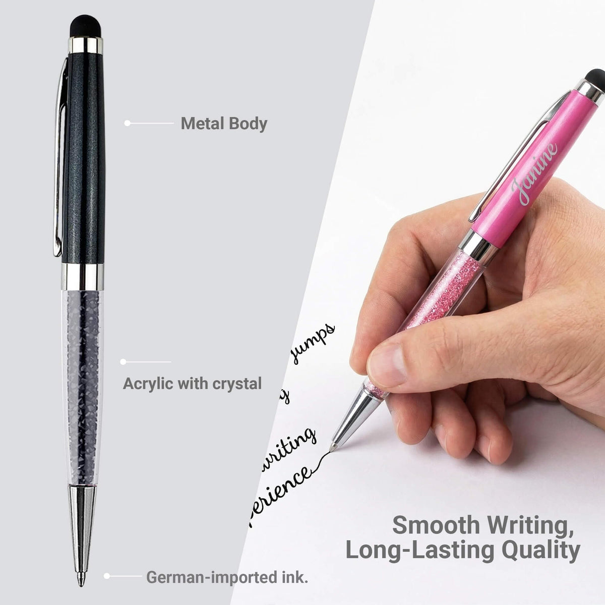 Yastar Personalized Crystal Ballpoint Pens for Friends Teachers & Students