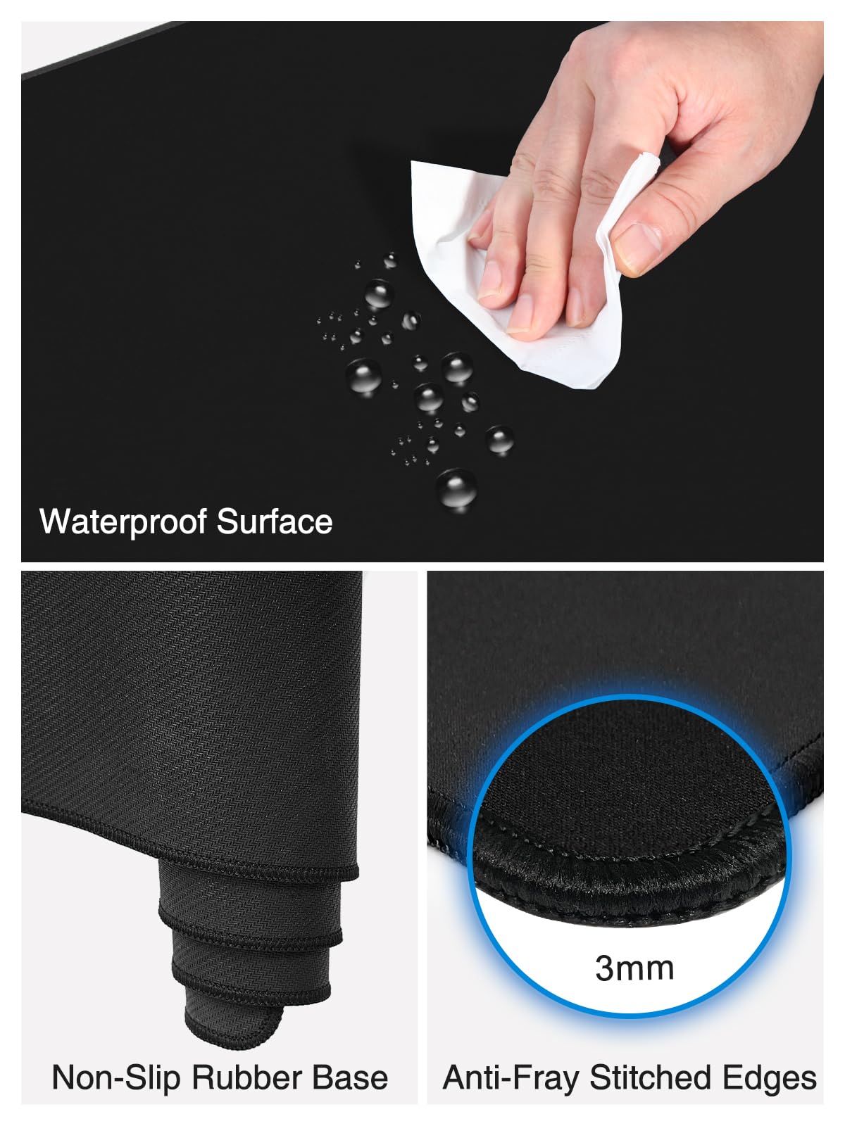 Wireless Charging Mouse Pad, 31.5"x11.8" Large Desk Mat, Smooth Glide